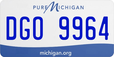 MI license plate DGO9964