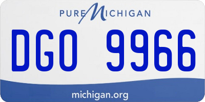 MI license plate DGO9966