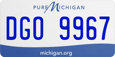 MI license plate DGO9967