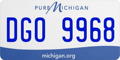 MI license plate DGO9968