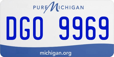 MI license plate DGO9969