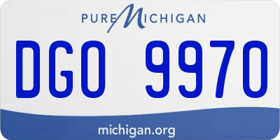 MI license plate DGO9970