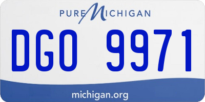 MI license plate DGO9971
