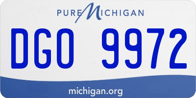 MI license plate DGO9972
