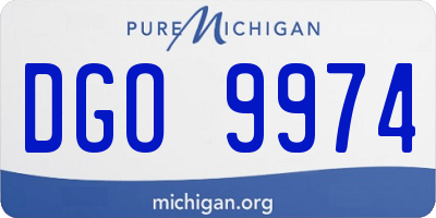 MI license plate DGO9974