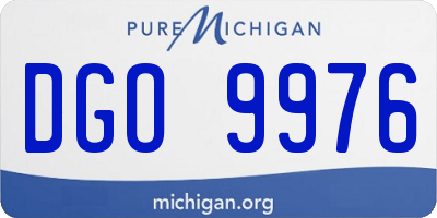 MI license plate DGO9976