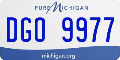 MI license plate DGO9977