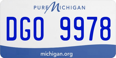 MI license plate DGO9978