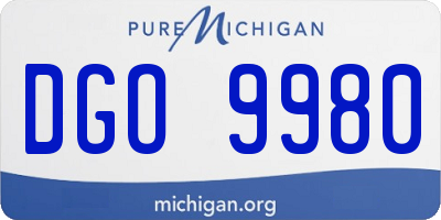 MI license plate DGO9980