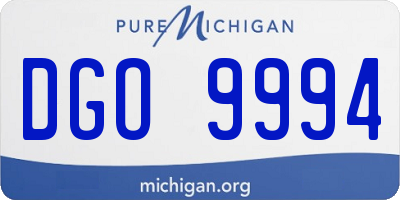 MI license plate DGO9994