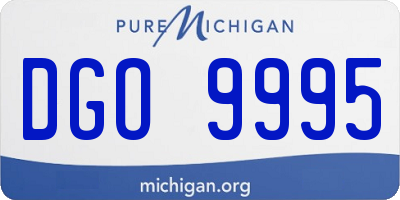 MI license plate DGO9995