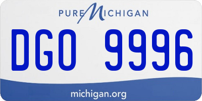 MI license plate DGO9996