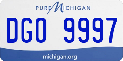 MI license plate DGO9997