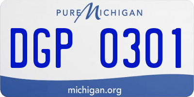 MI license plate DGP0301