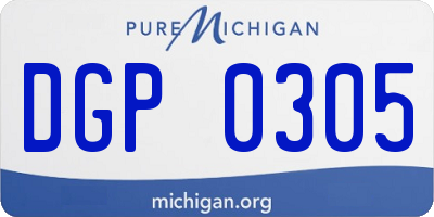 MI license plate DGP0305