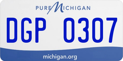 MI license plate DGP0307