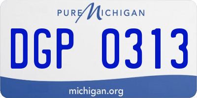 MI license plate DGP0313