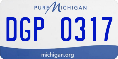 MI license plate DGP0317