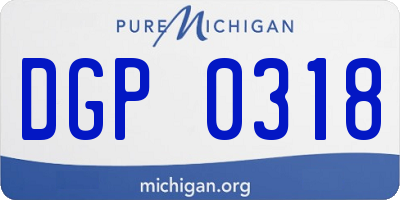MI license plate DGP0318