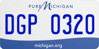 MI license plate DGP0320