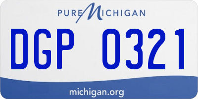 MI license plate DGP0321