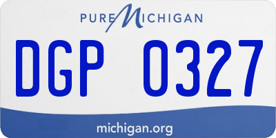 MI license plate DGP0327