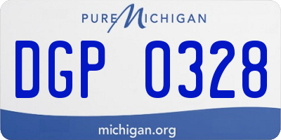 MI license plate DGP0328