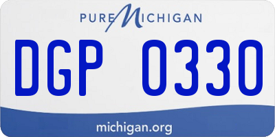 MI license plate DGP0330