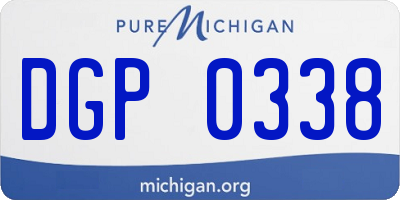 MI license plate DGP0338