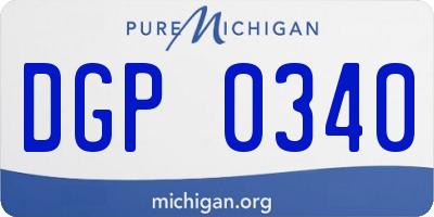 MI license plate DGP0340