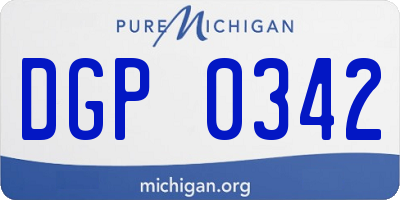 MI license plate DGP0342
