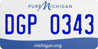 MI license plate DGP0343