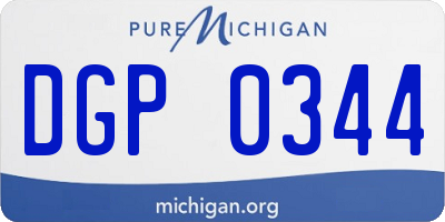 MI license plate DGP0344