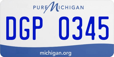 MI license plate DGP0345