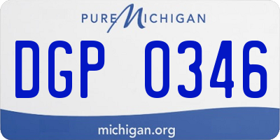 MI license plate DGP0346