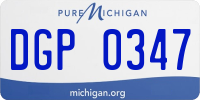 MI license plate DGP0347