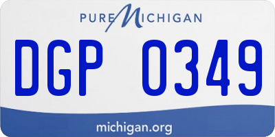 MI license plate DGP0349