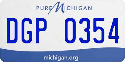 MI license plate DGP0354