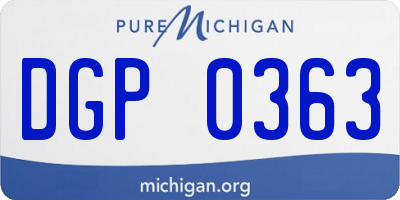 MI license plate DGP0363