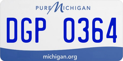 MI license plate DGP0364