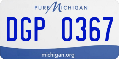 MI license plate DGP0367