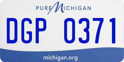 MI license plate DGP0371