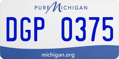 MI license plate DGP0375