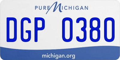 MI license plate DGP0380