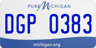 MI license plate DGP0383