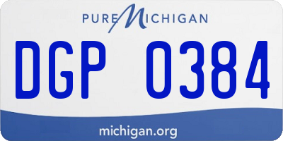 MI license plate DGP0384