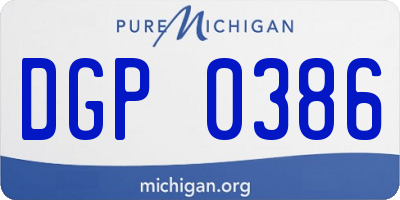 MI license plate DGP0386