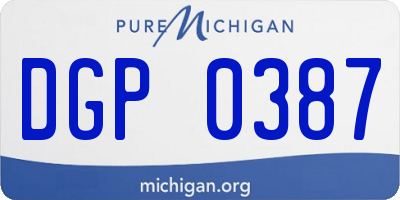 MI license plate DGP0387