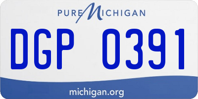 MI license plate DGP0391