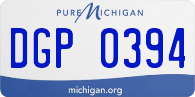 MI license plate DGP0394